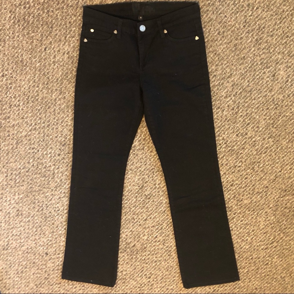 NWOT KFTK Black straight High Rise Denim Jeans 4